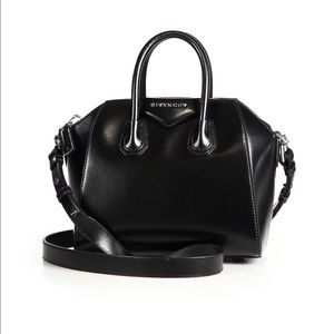 Givenchy Black Antigona Leather Top-Handle Satchel